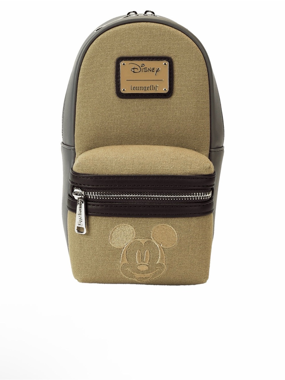 Loungefly Mickey & Friends Canvas Drink Holder Crossbody Bag NWT